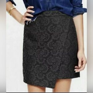 Madewell Black Lace Asymmetrical Mini Skirt Size 6 E5096 NWT